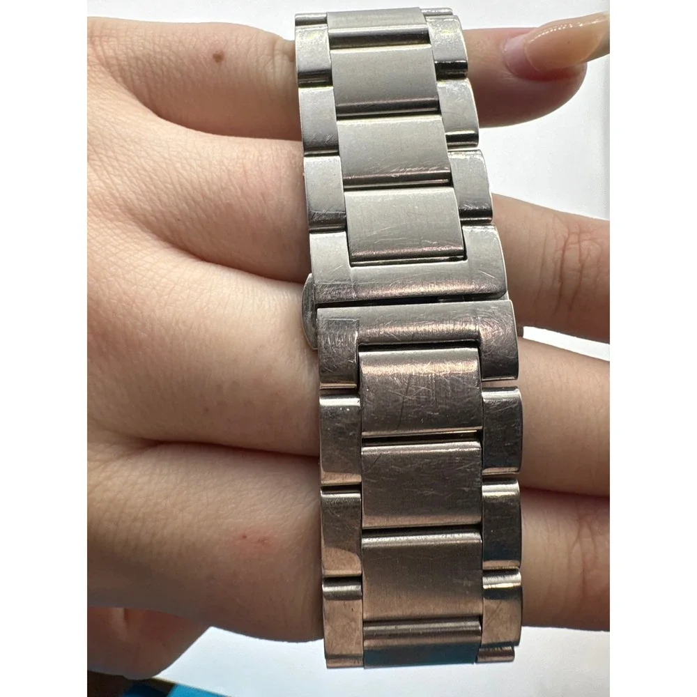 LG Watch W150 Men Smartwatch Round Silver Tone Stainless Steel No Charger‎